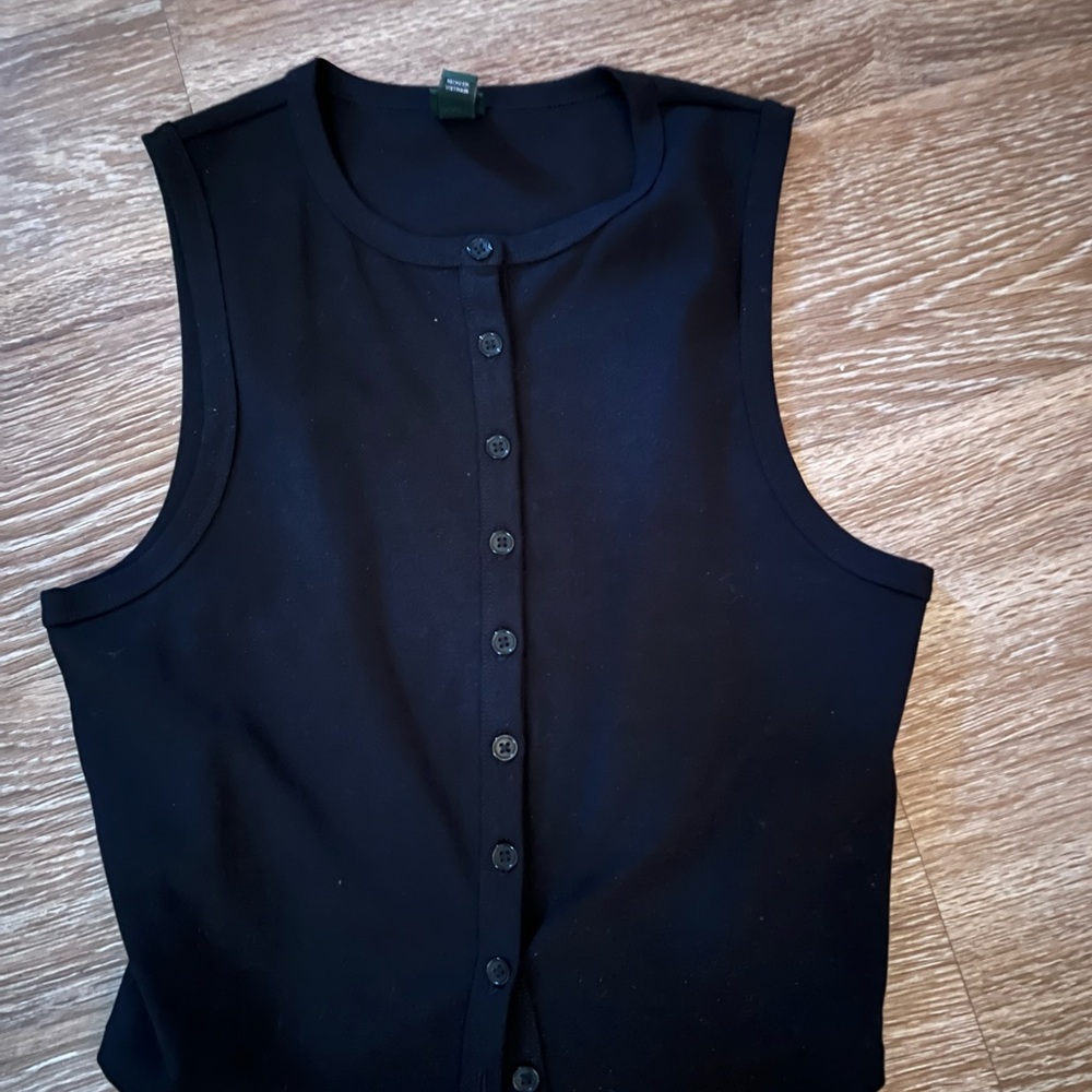 Wild Fable Black Sleeveless Crop Top
